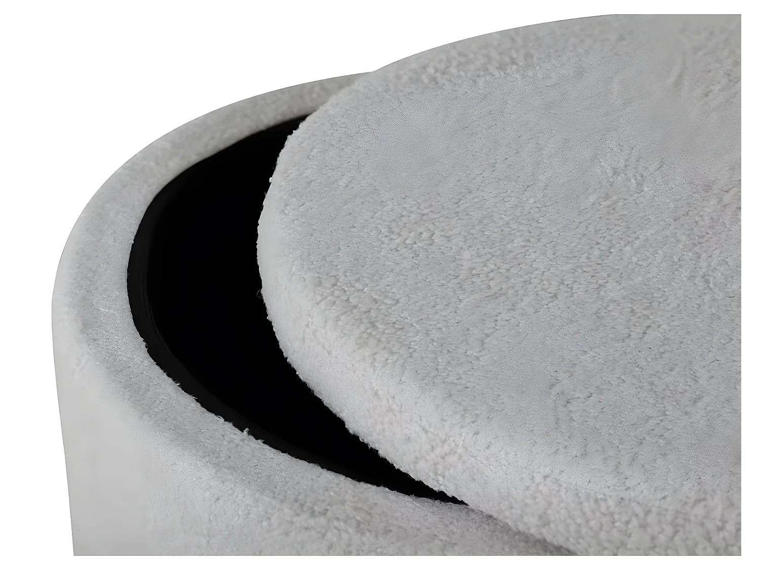 Pouf Dunken 51x51x43 cm Teddy Blanc