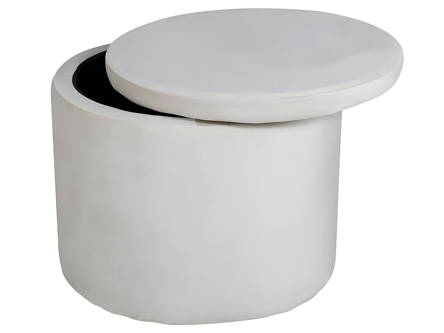 Pouf Dunken 51x51x43 cm Velours Beige