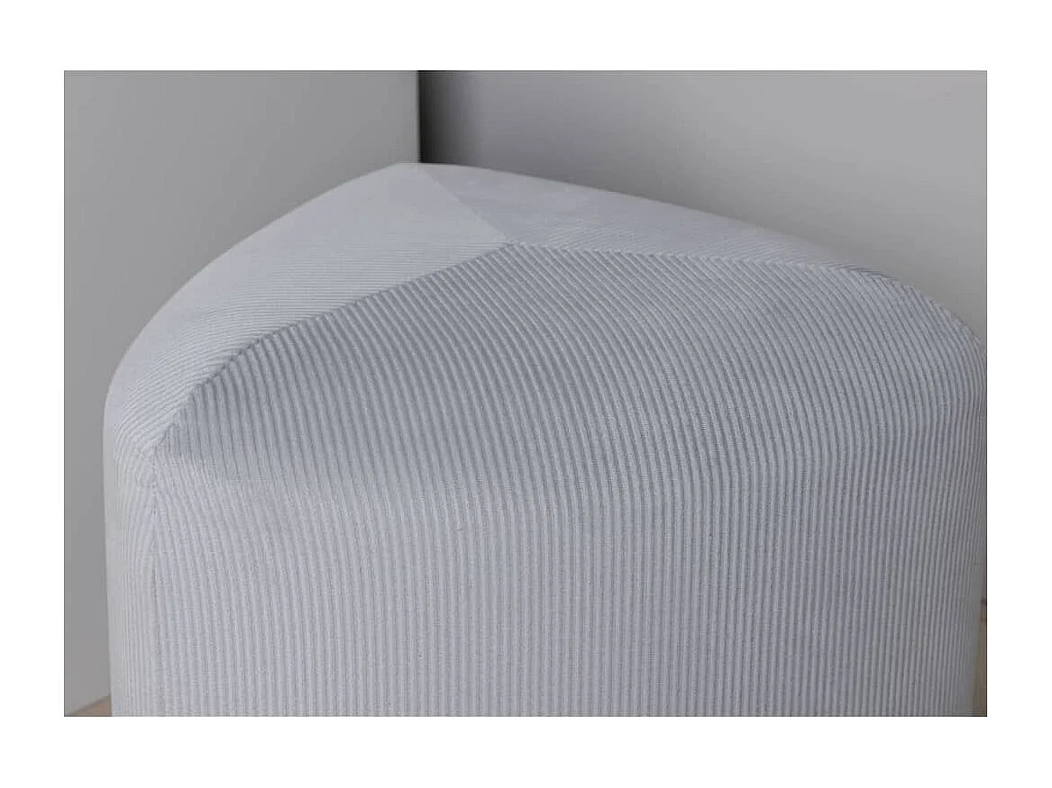 Poef Peg 46x46x41 cm ribfluweel grijs