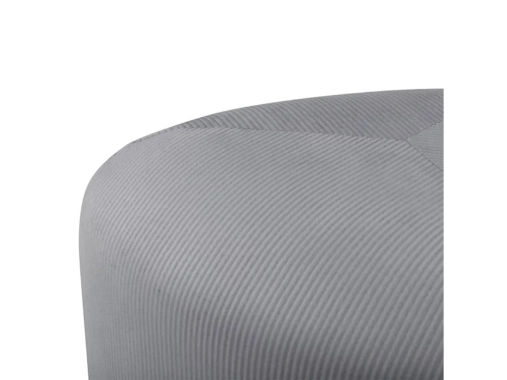 Poef Peg 46x46x41 cm ribfluweel grijs