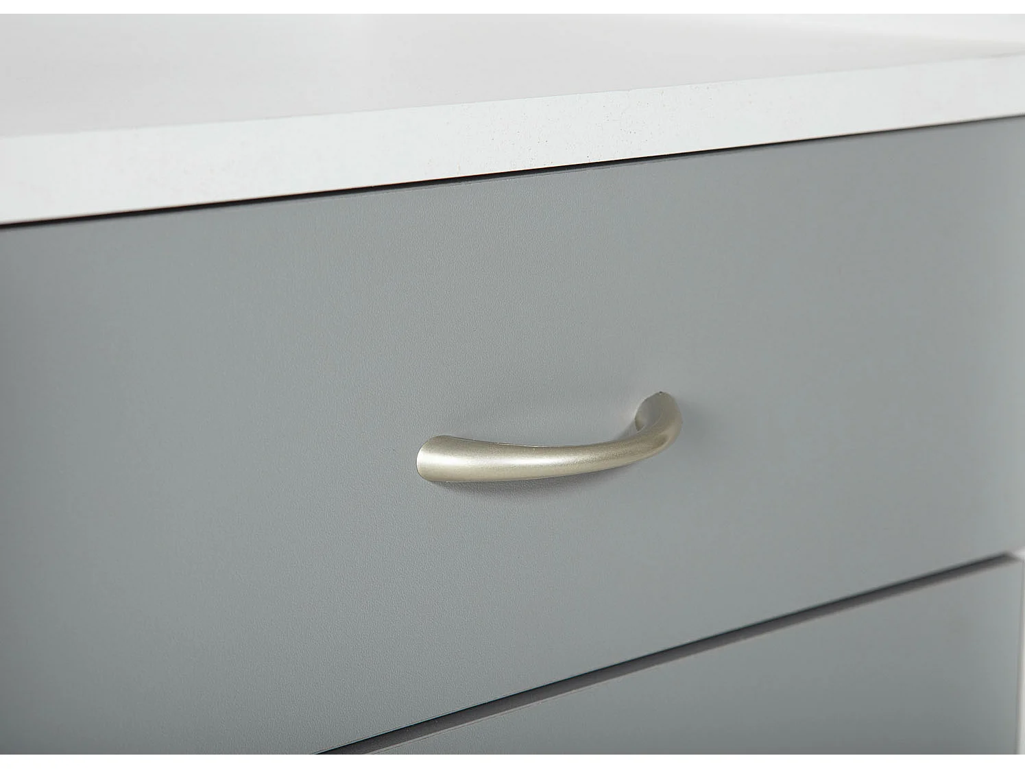 Caisson de Bureau 4 Tiroirs "Taz" 65cm Blanc & Gris
