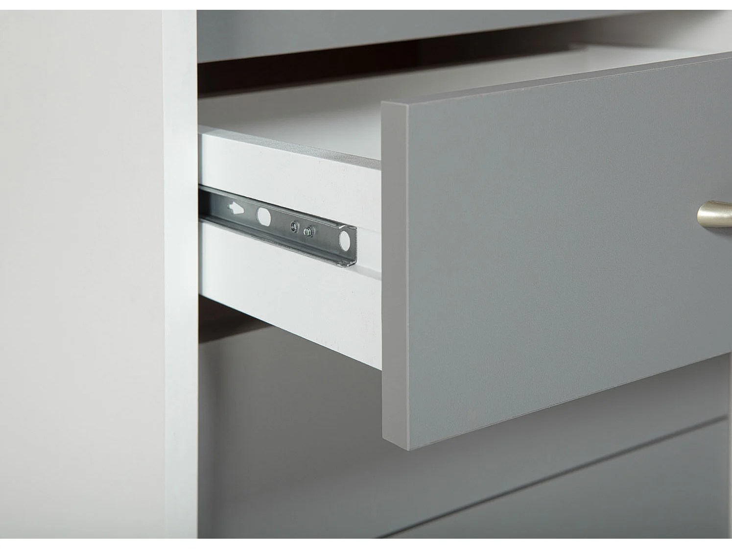 Caisson de Bureau 4 Tiroirs "Taz" 65cm Blanc & Gris