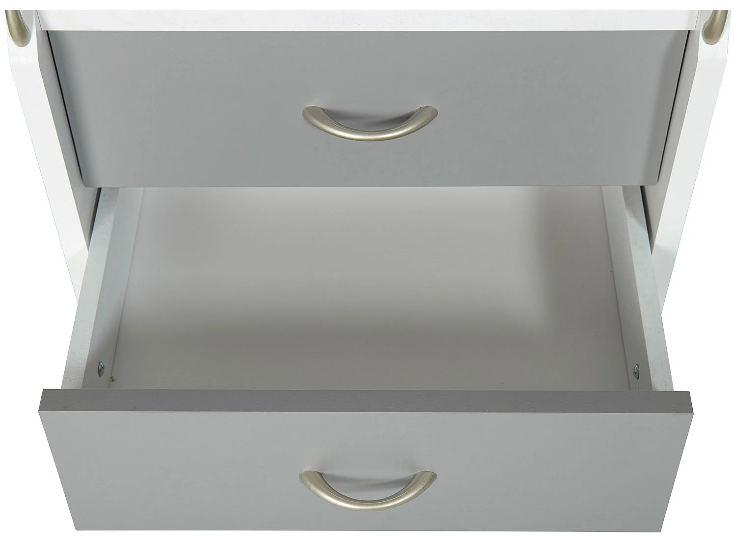 Caisson de Bureau 4 Tiroirs "Taz" 65cm Blanc & Gris