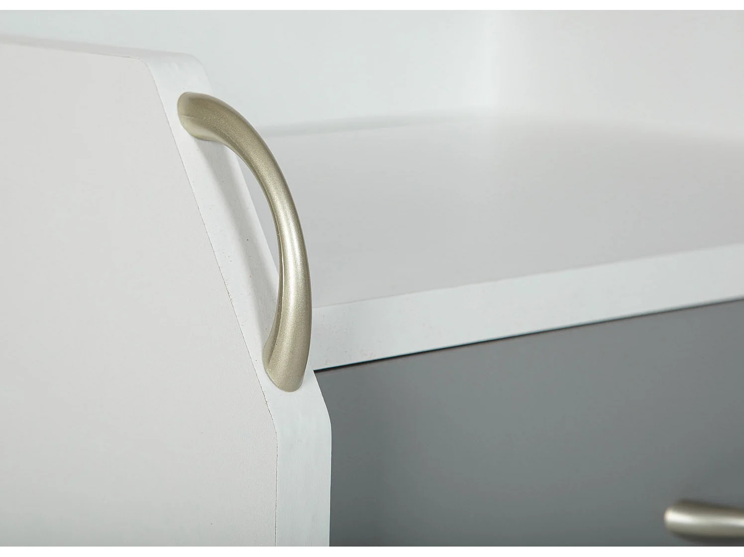 Caisson de Bureau 4 Tiroirs "Taz" 65cm Blanc & Gris