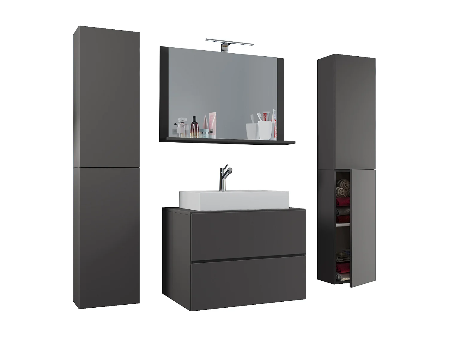 Gruppo lavabo 5 pezzi Lavabo Lendas XL