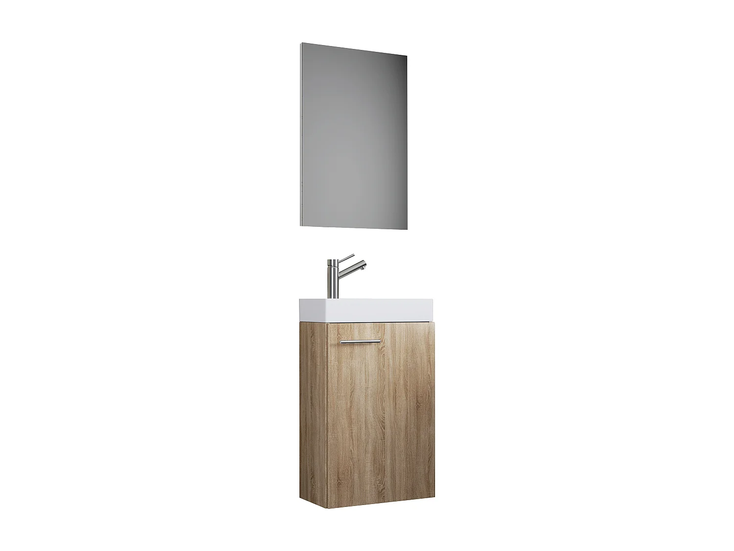 Bathroom furniture washbasin Slito Sonoma oak (Sägerau) W. 41 x H. 130 x d. 22 cm