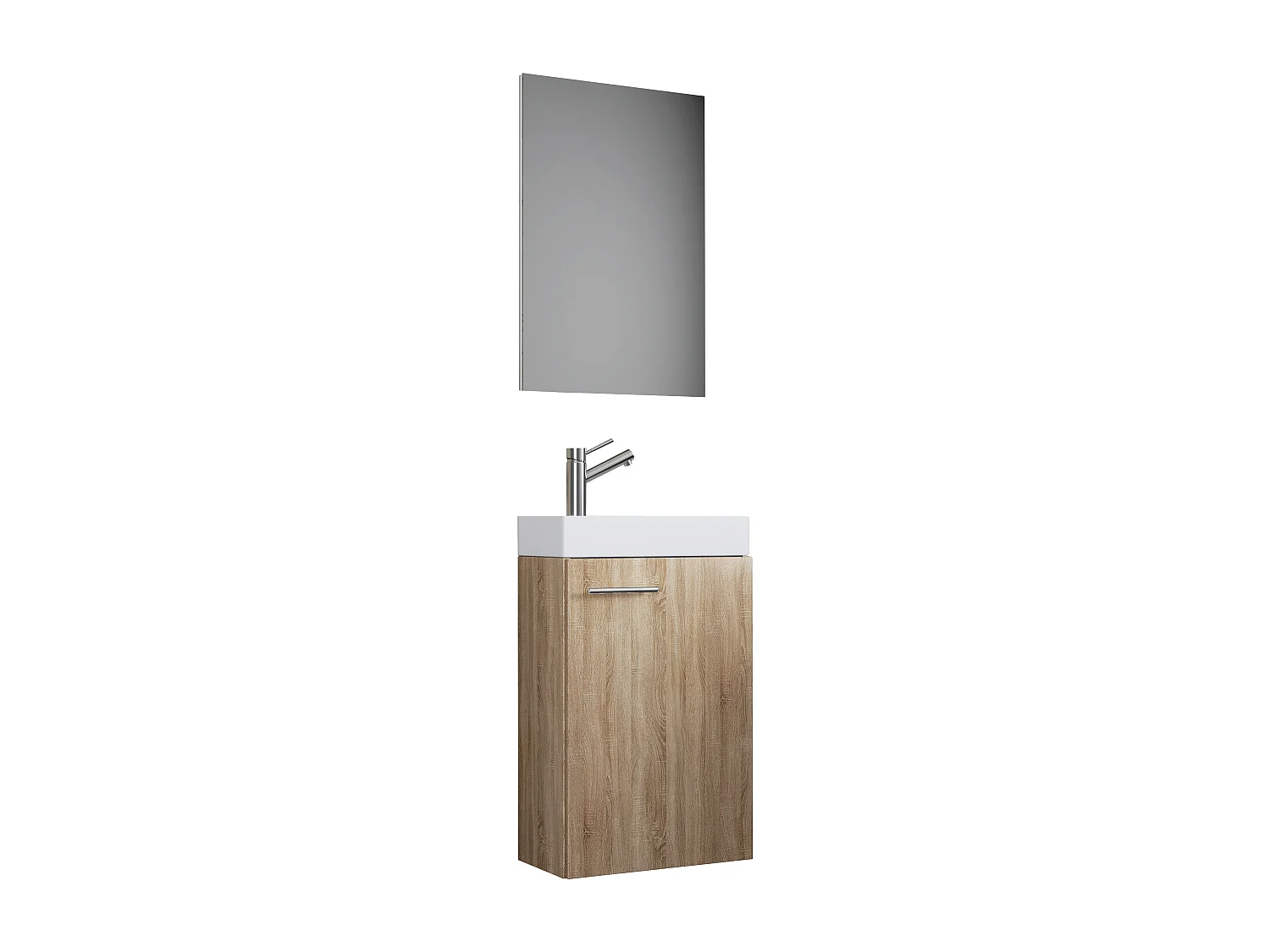 Bathroom furniture washbasin Slito Sonoma oak (Sägerau) W. 41 x H. 130 x d. 22 cm