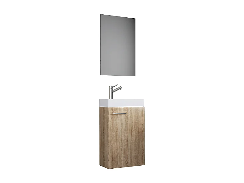 Bathroom furniture washbasin Slito Sonoma oak (Sägerau) W. 41 x H. 130 x d. 22 cm