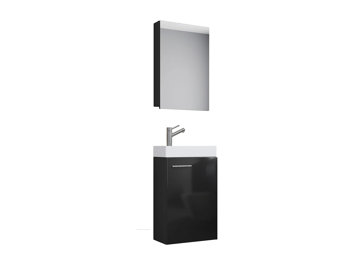 3-tlg Gäste WC Waschplatz Waschtisch Slito Schrank