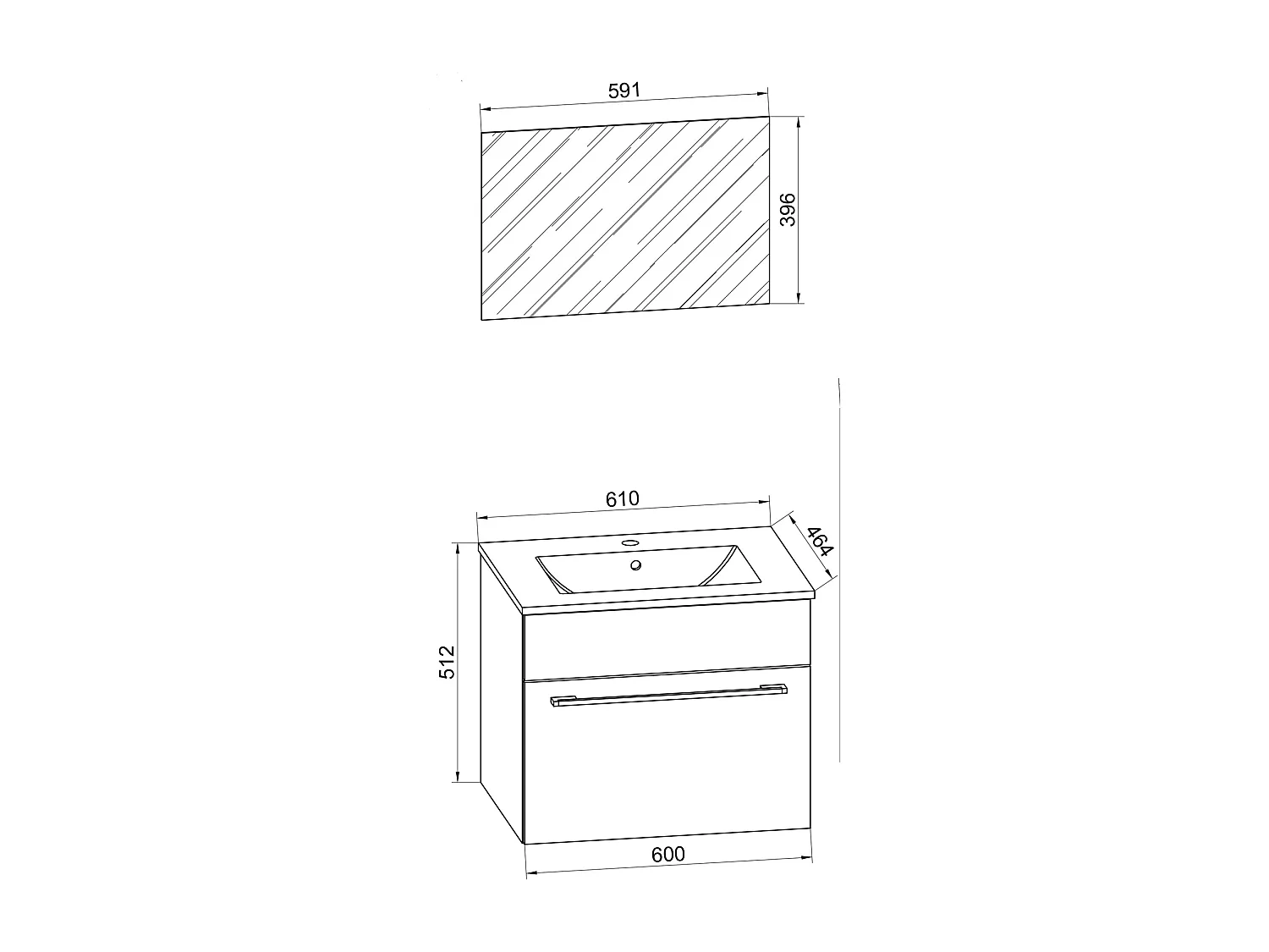 3 stuks wastafel Badinos SP