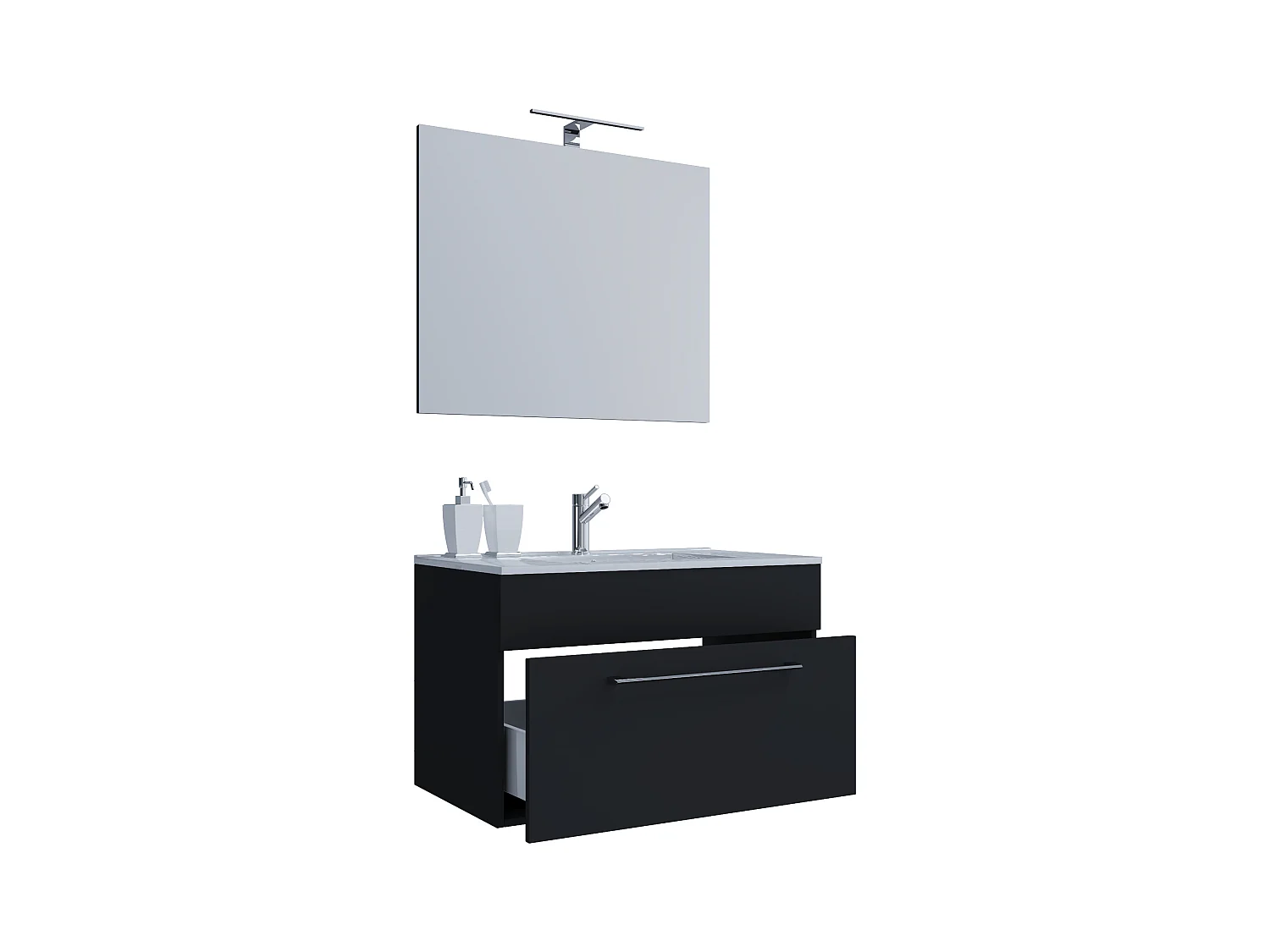 3-tlg. Waschplatz Waschtisch Badinos Schublade SP