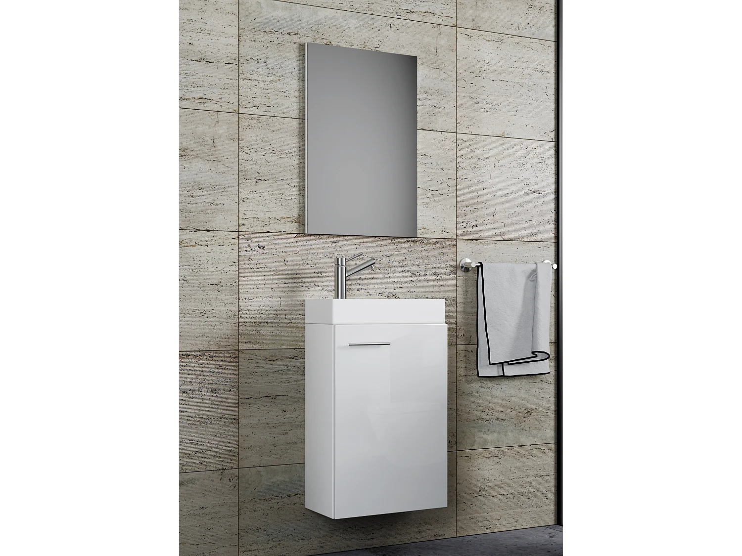 3 pz lavabo Slito specchio