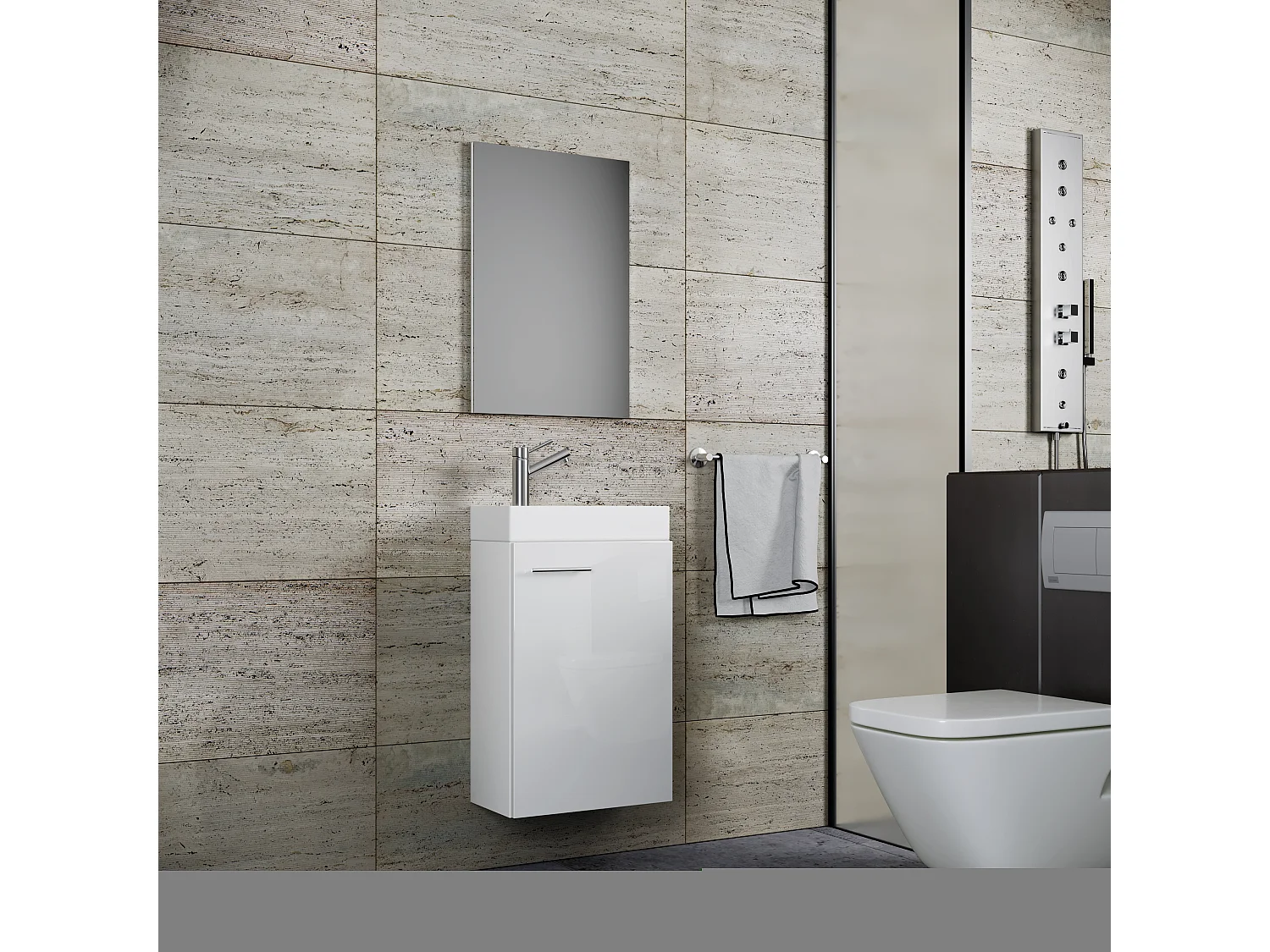 3 pz lavabo Slito specchio