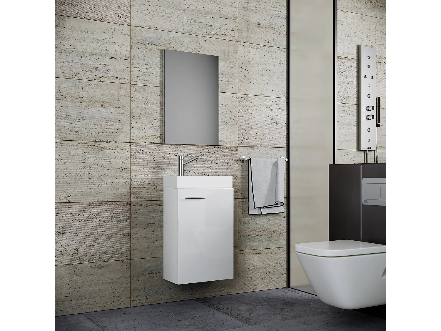 3 pz lavabo Slito specchio