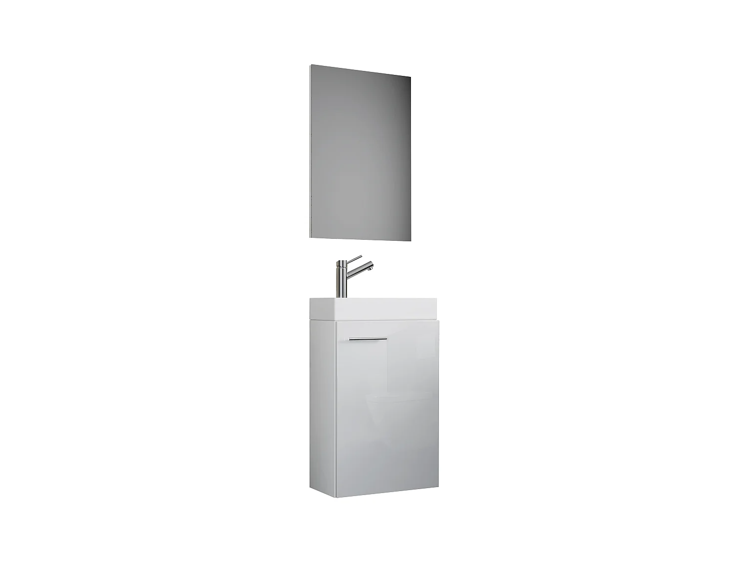 Bathroom furniture washbasin Slito White W. 41 x H. 130 x d. 22 cm