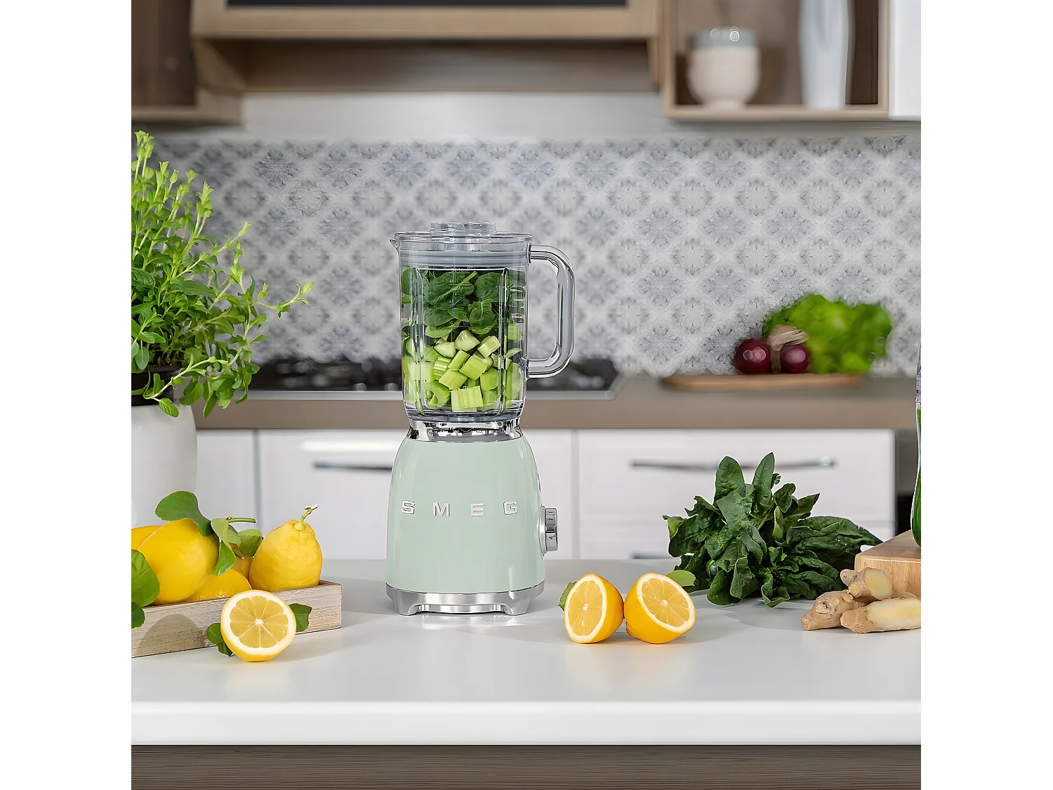 Smeg Blender 1.5l 800w vert d'eau. - BLF03PGEU