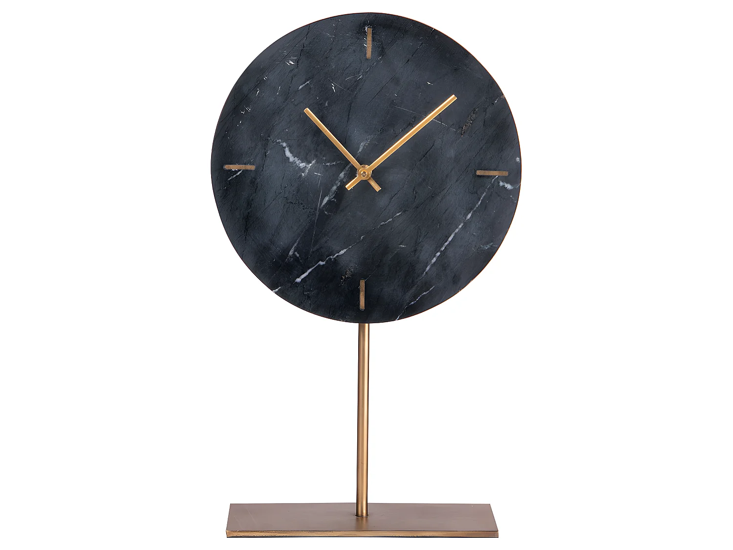 Horloge sur pied marbre noir 25 cm