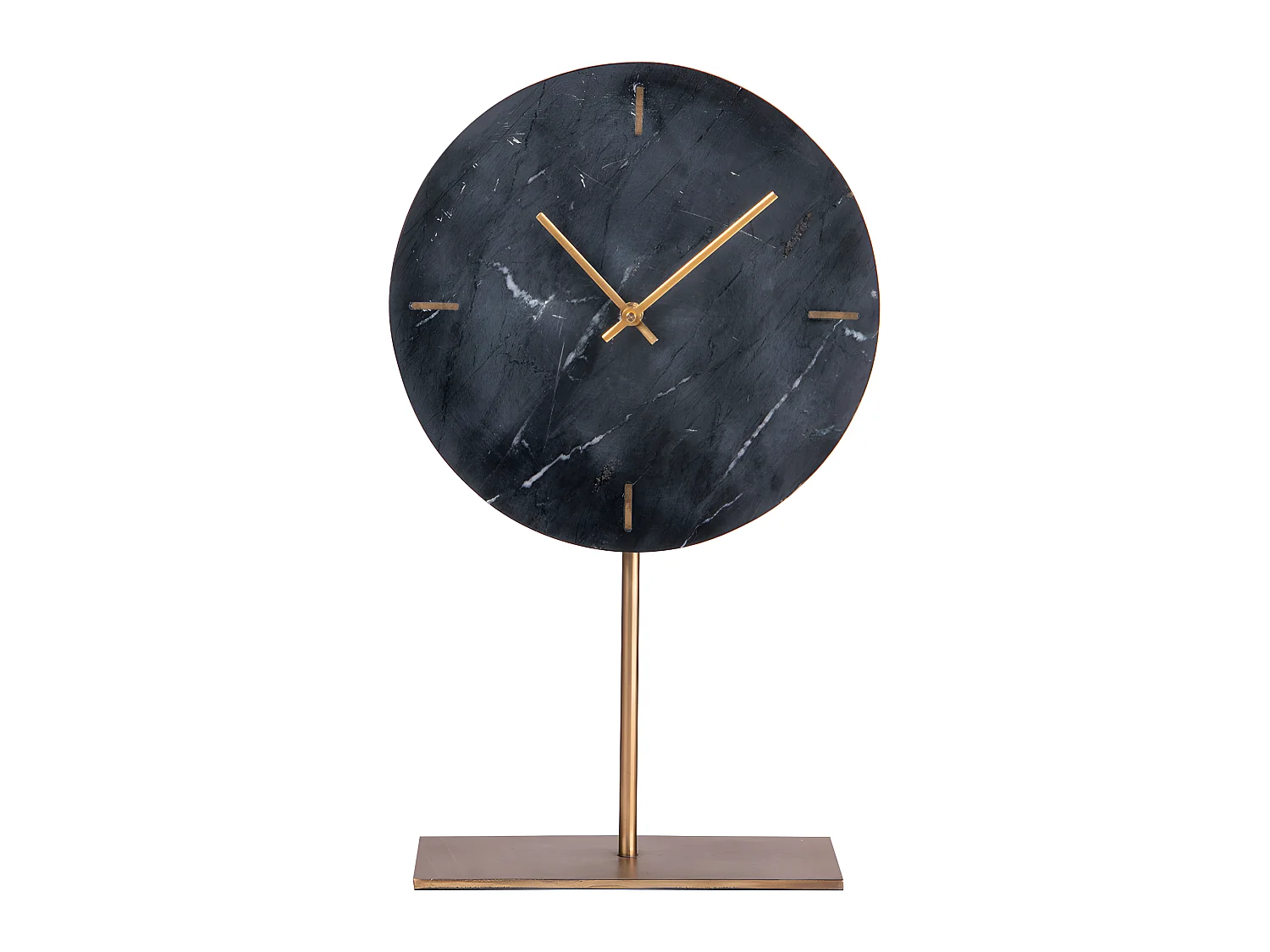 Horloge sur pied marbre noir 25 cm