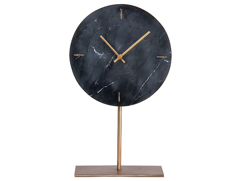Horloge sur pied marbre noir 25 cm