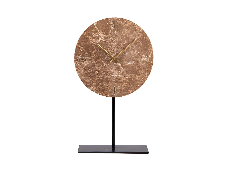 Horloge sur pied marbre brun 25 cm
