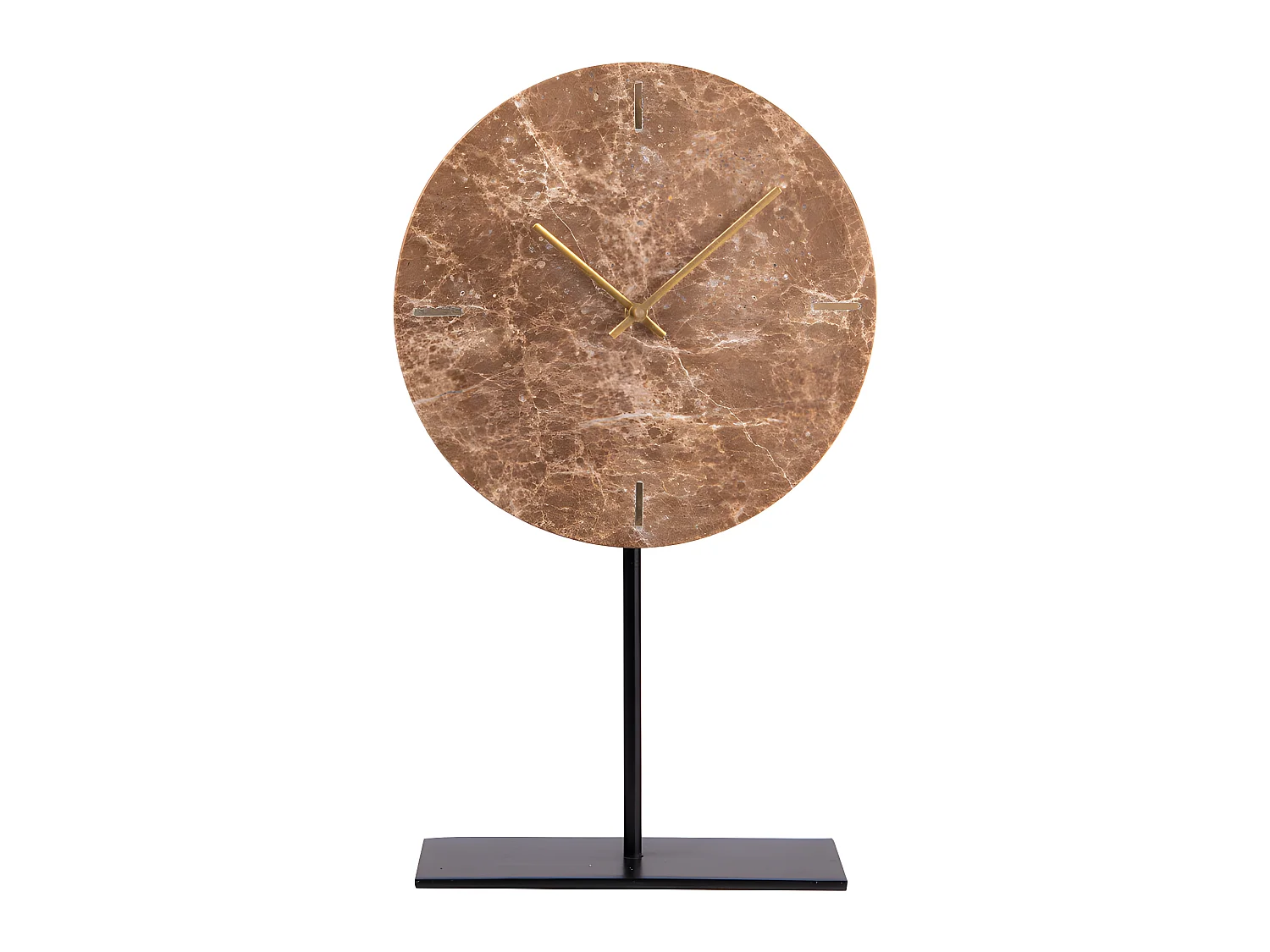 Horloge sur pied marbre brun 25 cm
