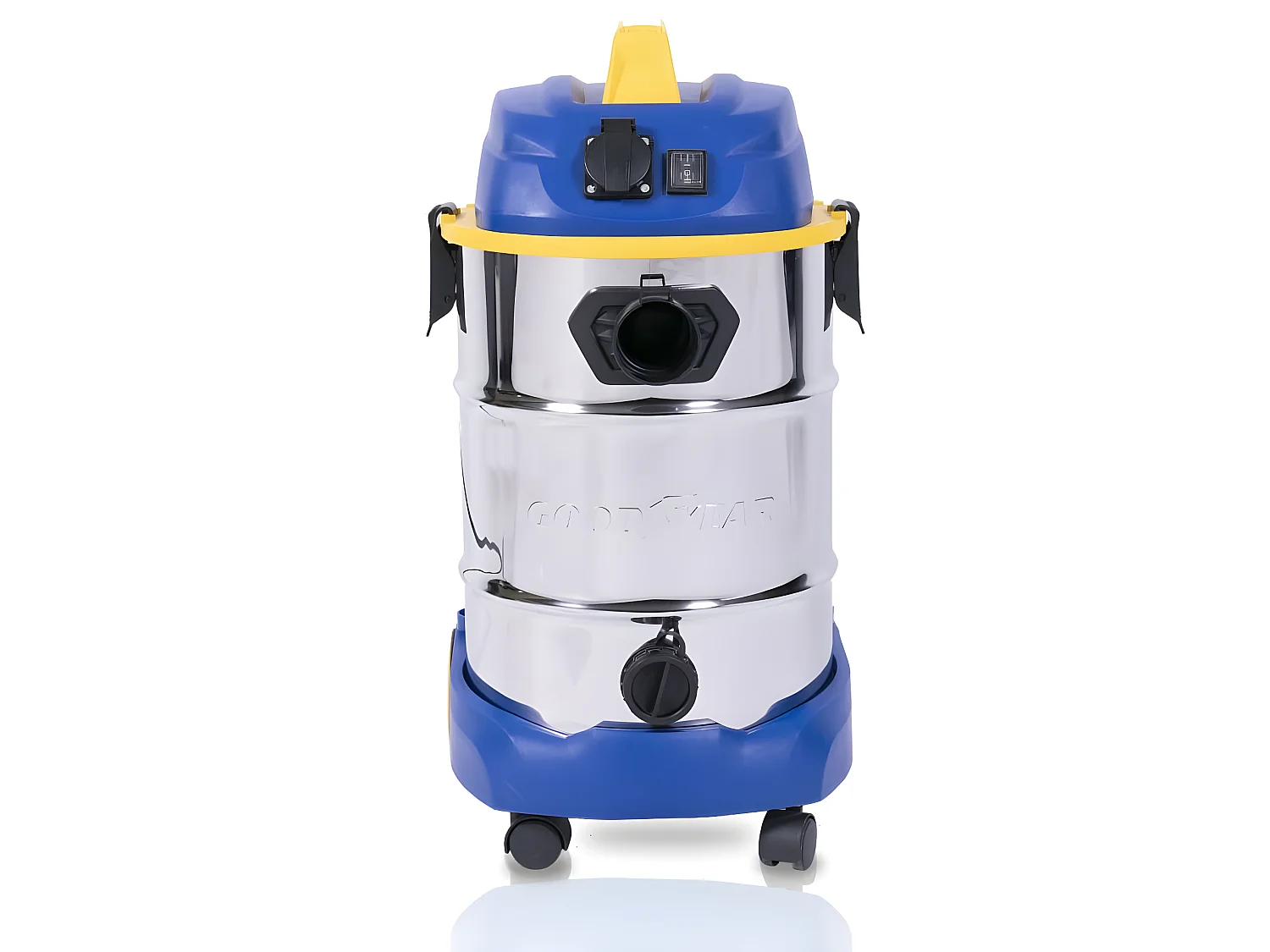 Goodyear - Aspirador Industrial para Sólidos y Líquidos 30 L. Aspiradores sin Bolsa 1.600W. Enchufe Sincronizado 1.000W.