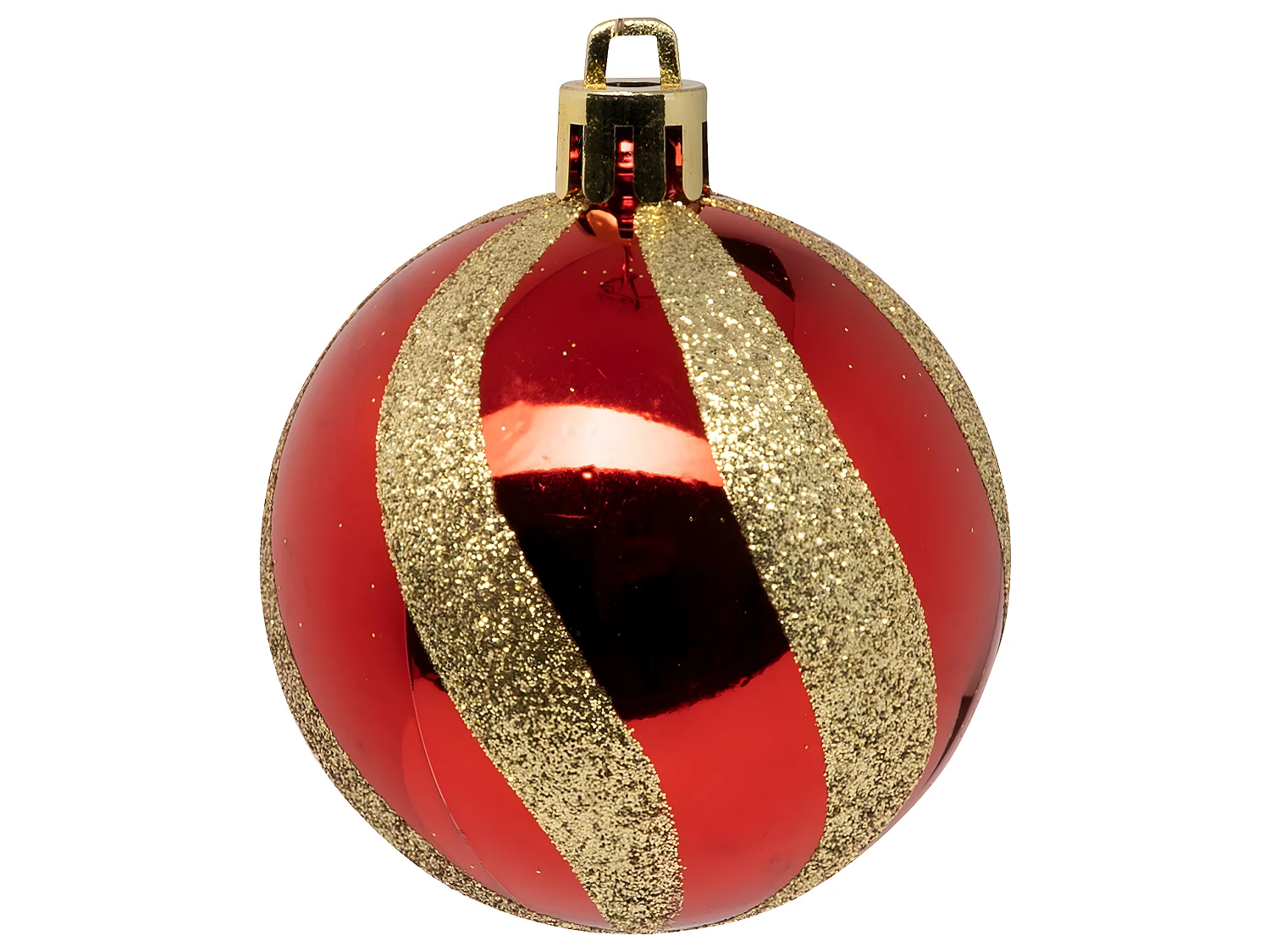 Déco de sapin Lot de 25 Boules de Noël D 6 cm - Rouge et Doré