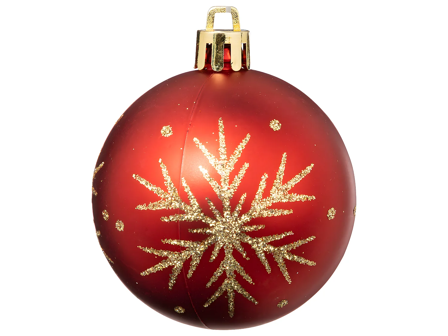 Déco de sapin Lot de 25 Boules de Noël D 6 cm - Rouge et Doré