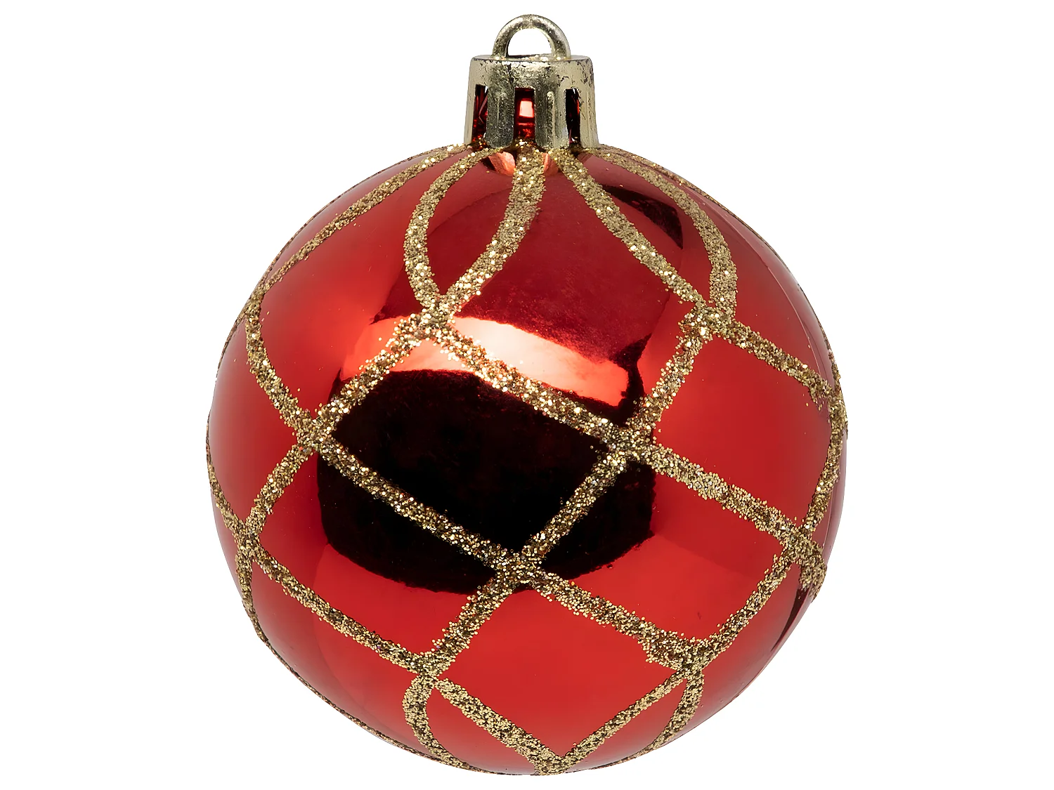 Déco de sapin Lot de 25 Boules de Noël D 6 cm - Rouge et Doré