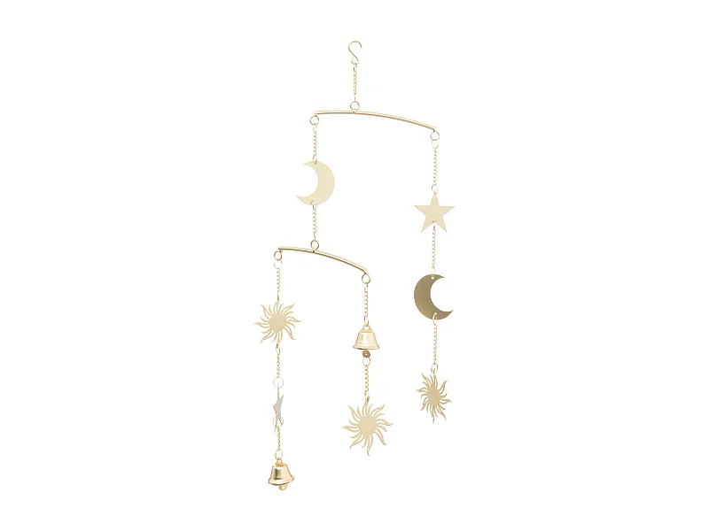 Déco de Noël Suspension en métal Doré H 48 cm