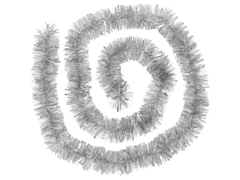 Guirlande de Noël large 10 cm Laser Argent Longueur 3 mètres