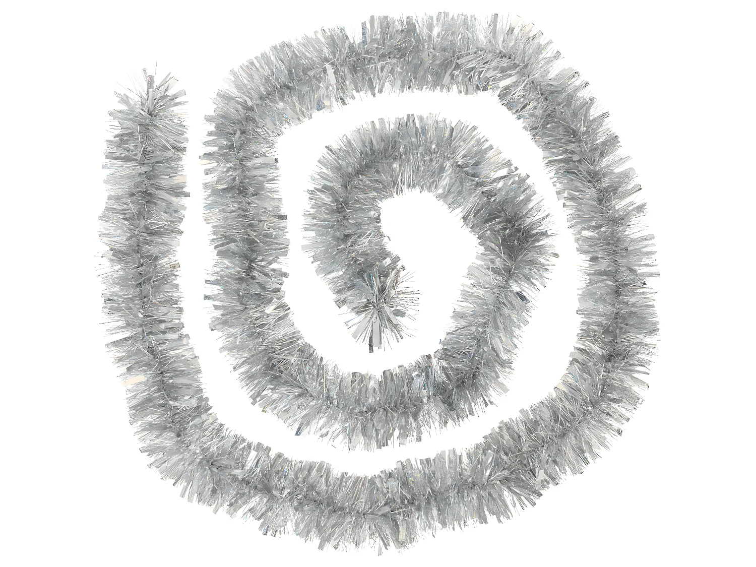 Guirlande de Noël large 10 cm Laser Argent Longueur 3 mètres