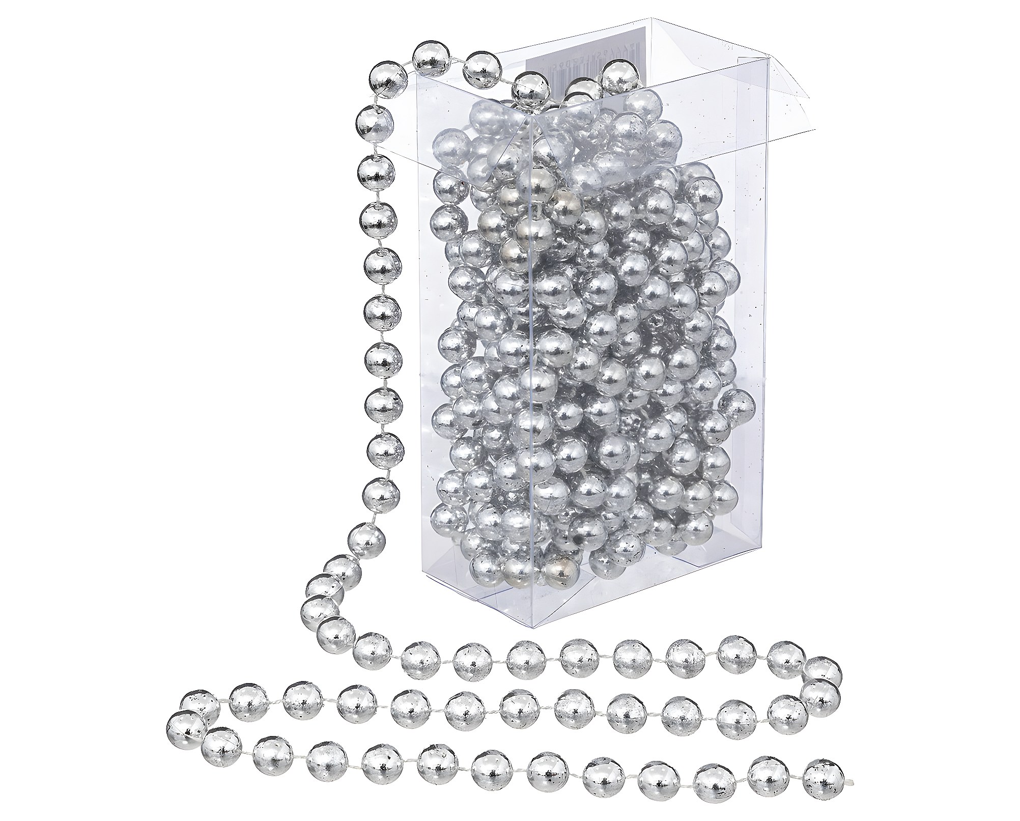 Guirlande De Perles Artificielles Or Rose - 30 Mètres - Perles 8 Mm Et 3 Mm - Décoration Noël, Mariage, Fête