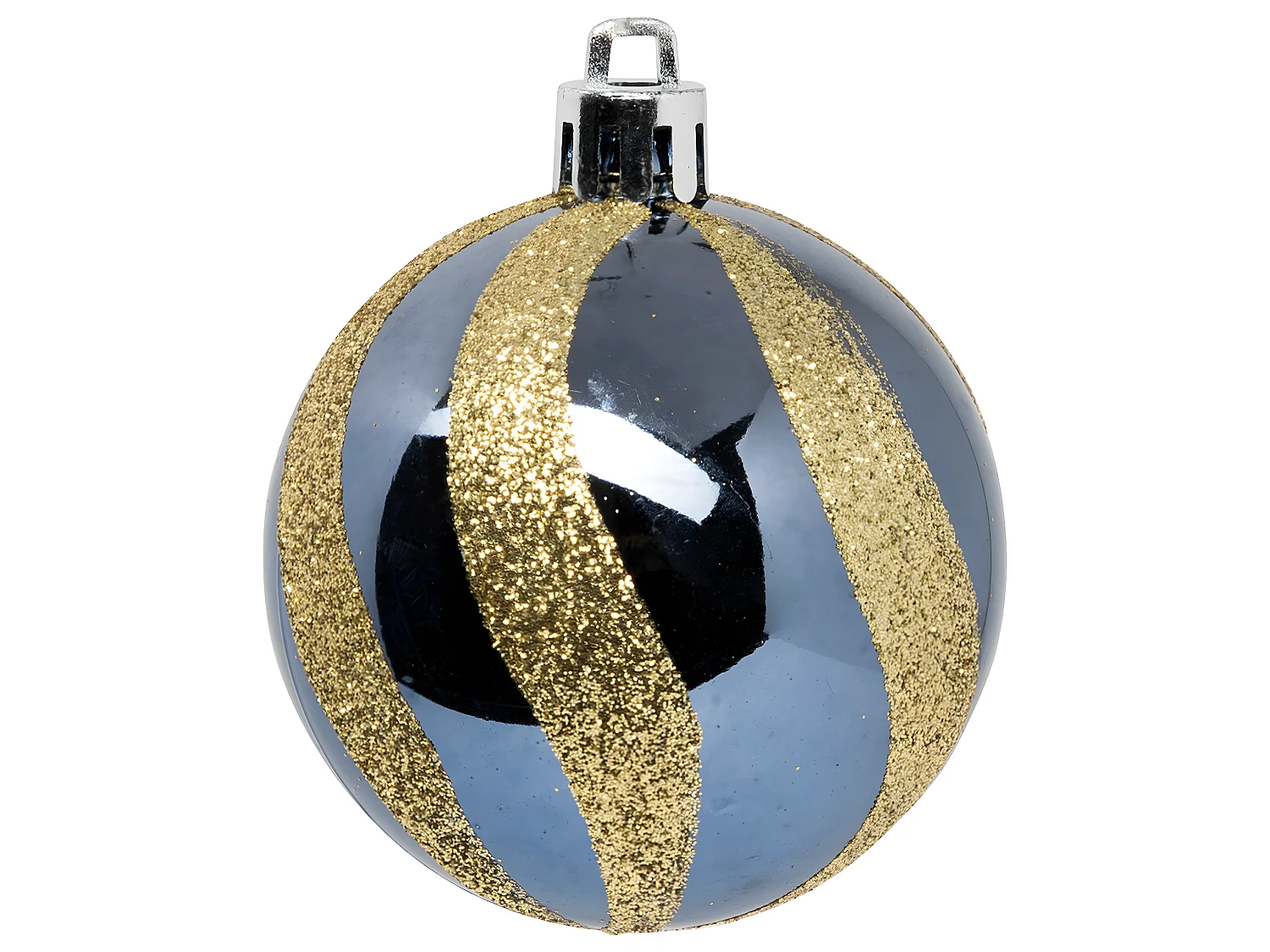 Déco de sapin Lot de 25 Boules de Noël D 6 cm - Bleu et Or