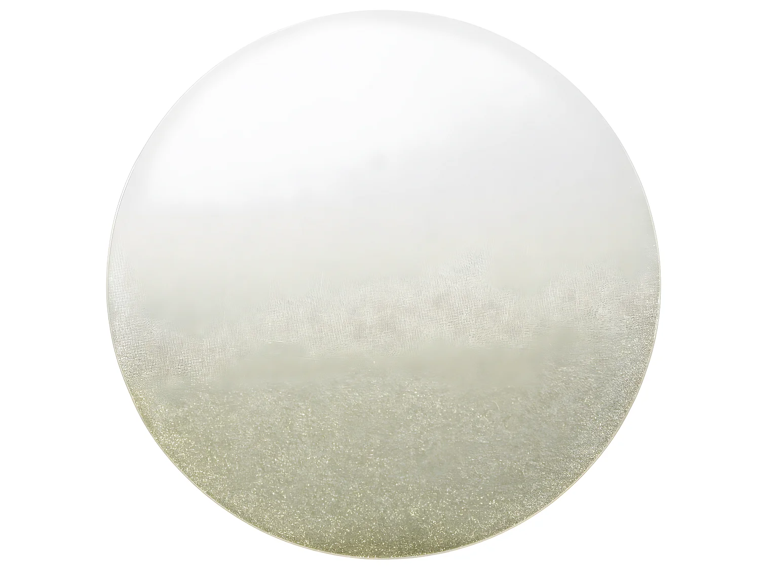 Photophore Support à bougie Plaque en Verre effet miroir Or pailleté D 30 cm