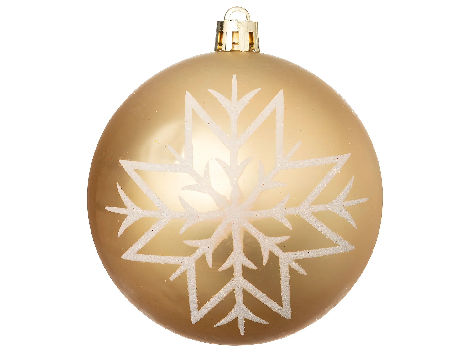 Déco de sapin Lot de 8 Boules de Noël D 8 cm - Doré et Blanc