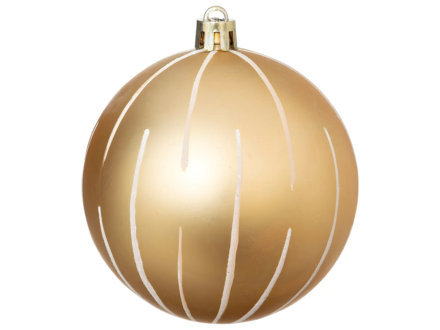 Déco de sapin Lot de 8 Boules de Noël D 8 cm - Doré et Blanc