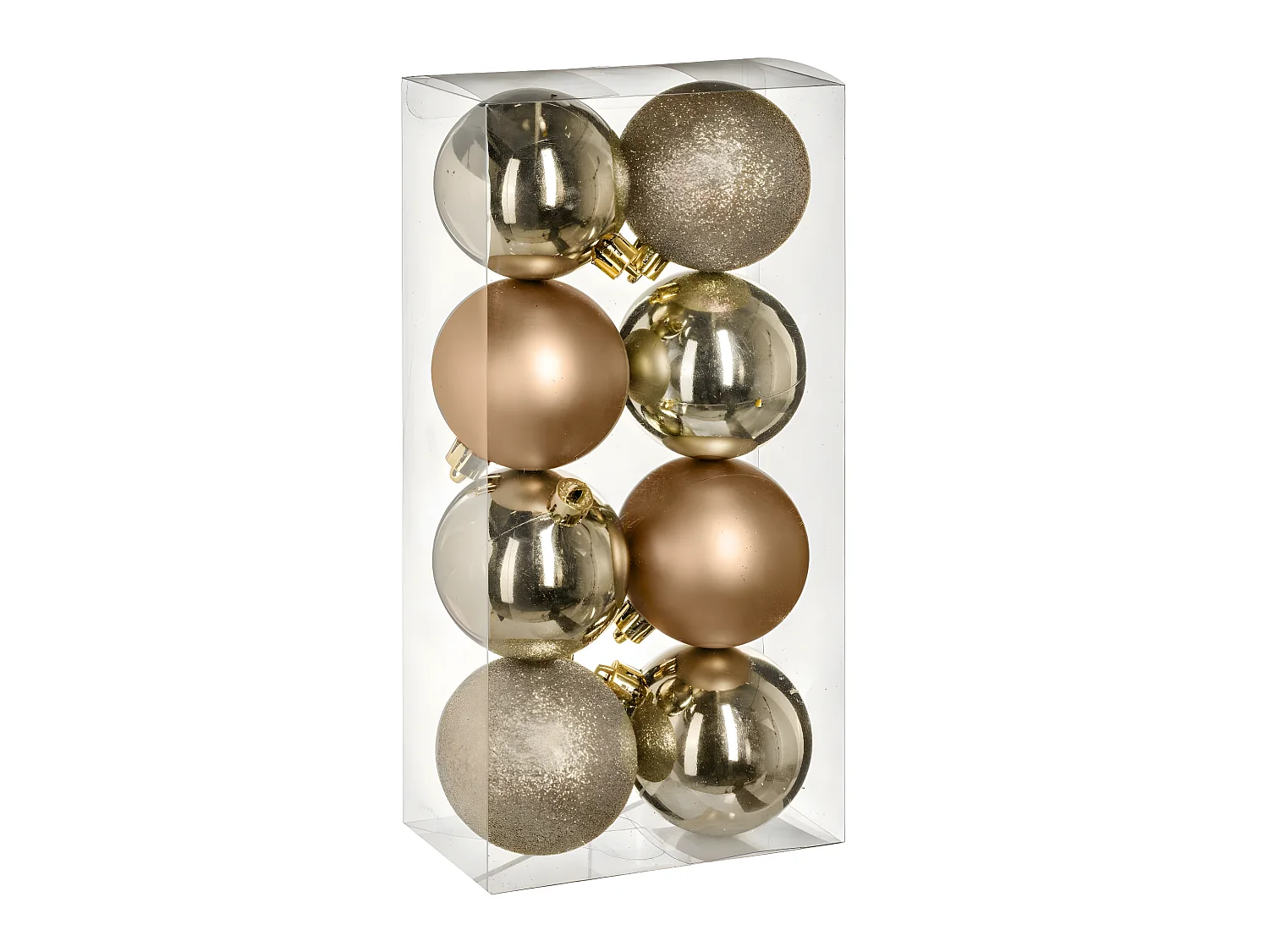 Déco de sapin Lot de 8 Boules de Noël D 7 cm - Or