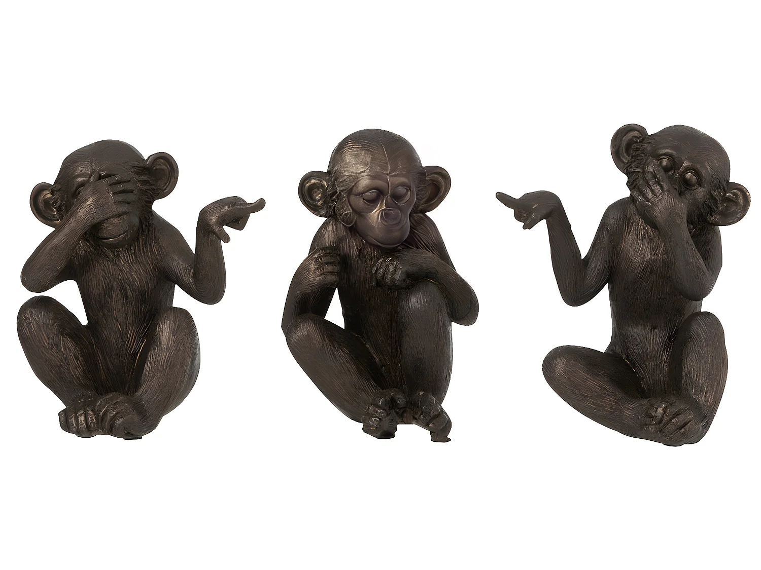 Set de 3 figurines les singes de la sagesse