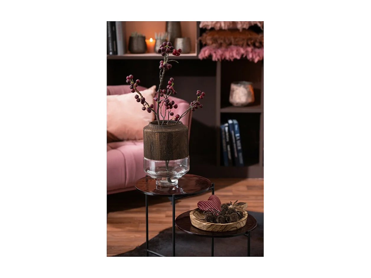 Branches de biens en plastique rouge 15x15x130 cm