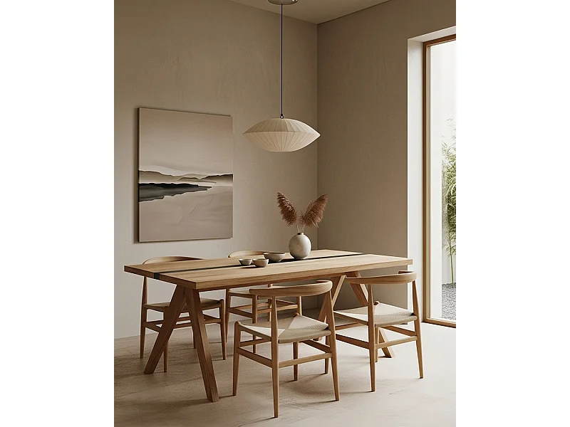 Bandung - Table repas en teck massif