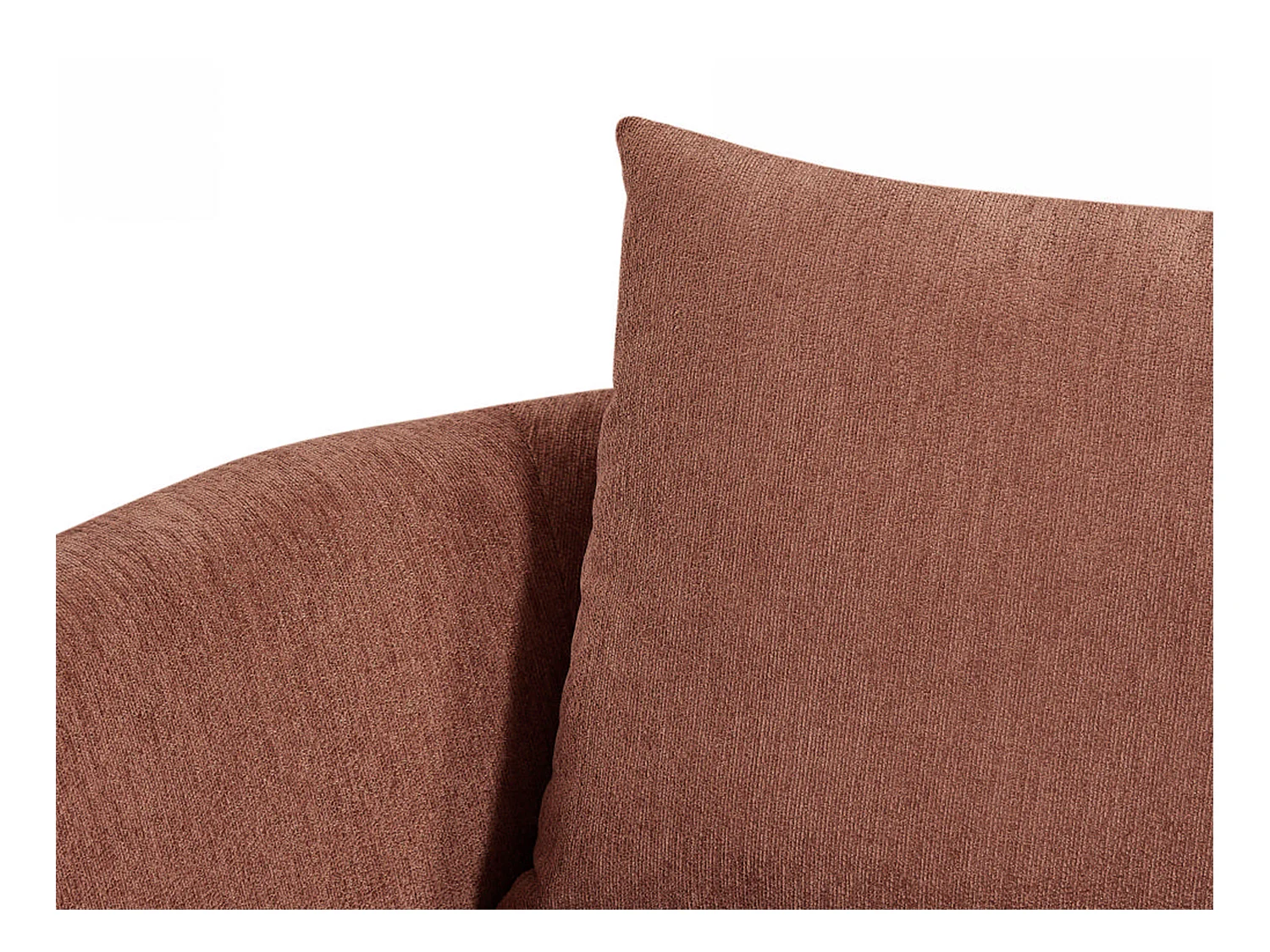 Højre hjørnesofa i tekstureret terracotta velour LOUSADO