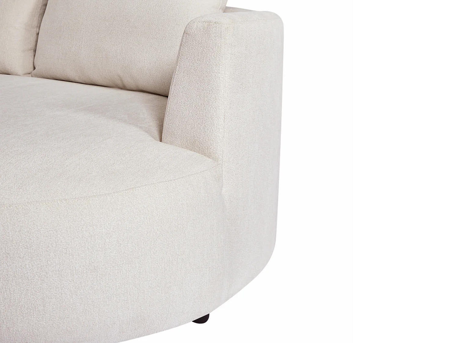 Ecksofa - Ecke links - Strukturstoff - Beige - LOUSADO