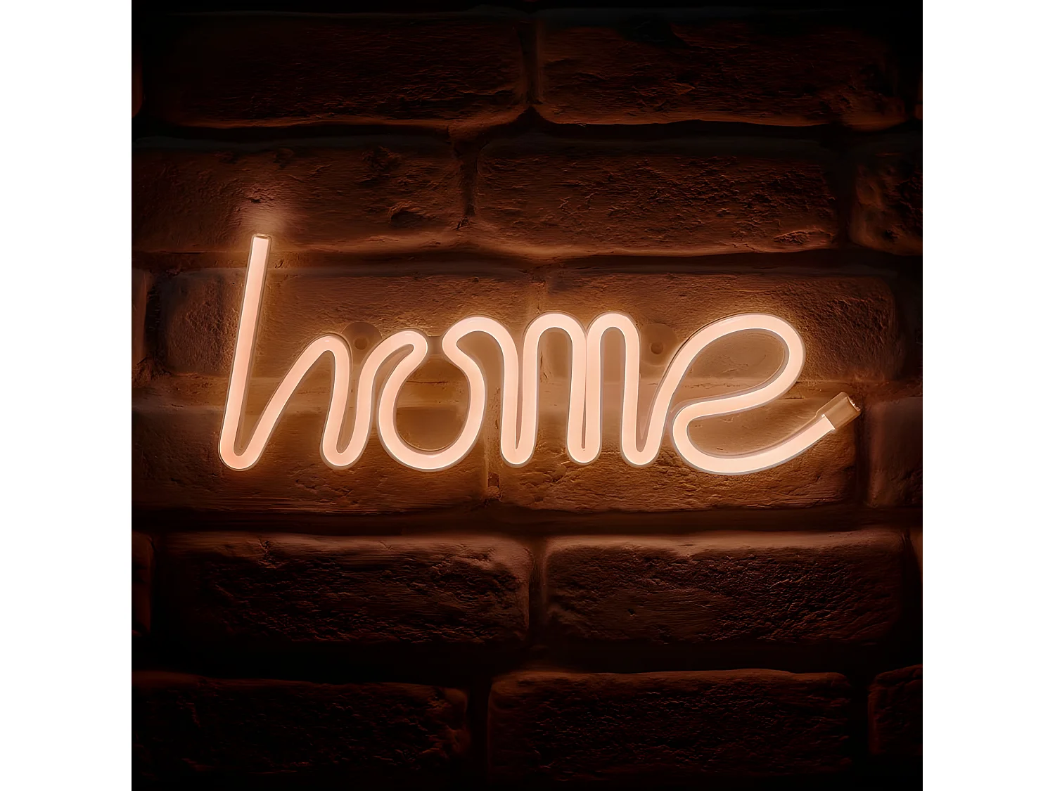 Néon mural à piles Home blanc chaud Ostaria