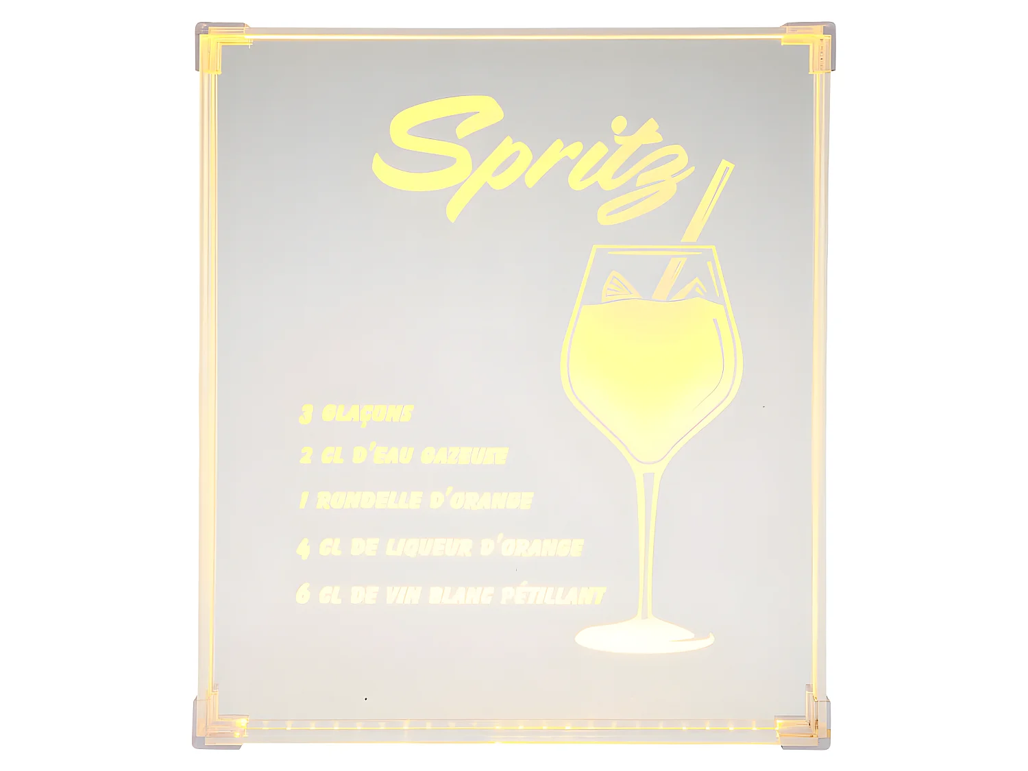 Néon mural USB recette du Spritz Ostaria