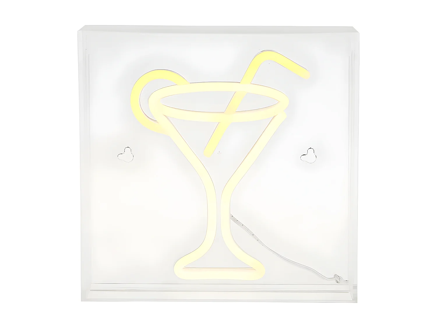 Néon mural USB Verre cocktail Ostaria