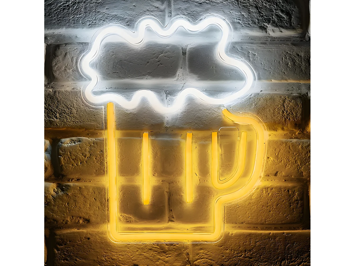 Néon mural USB Chope de bière Ostaria