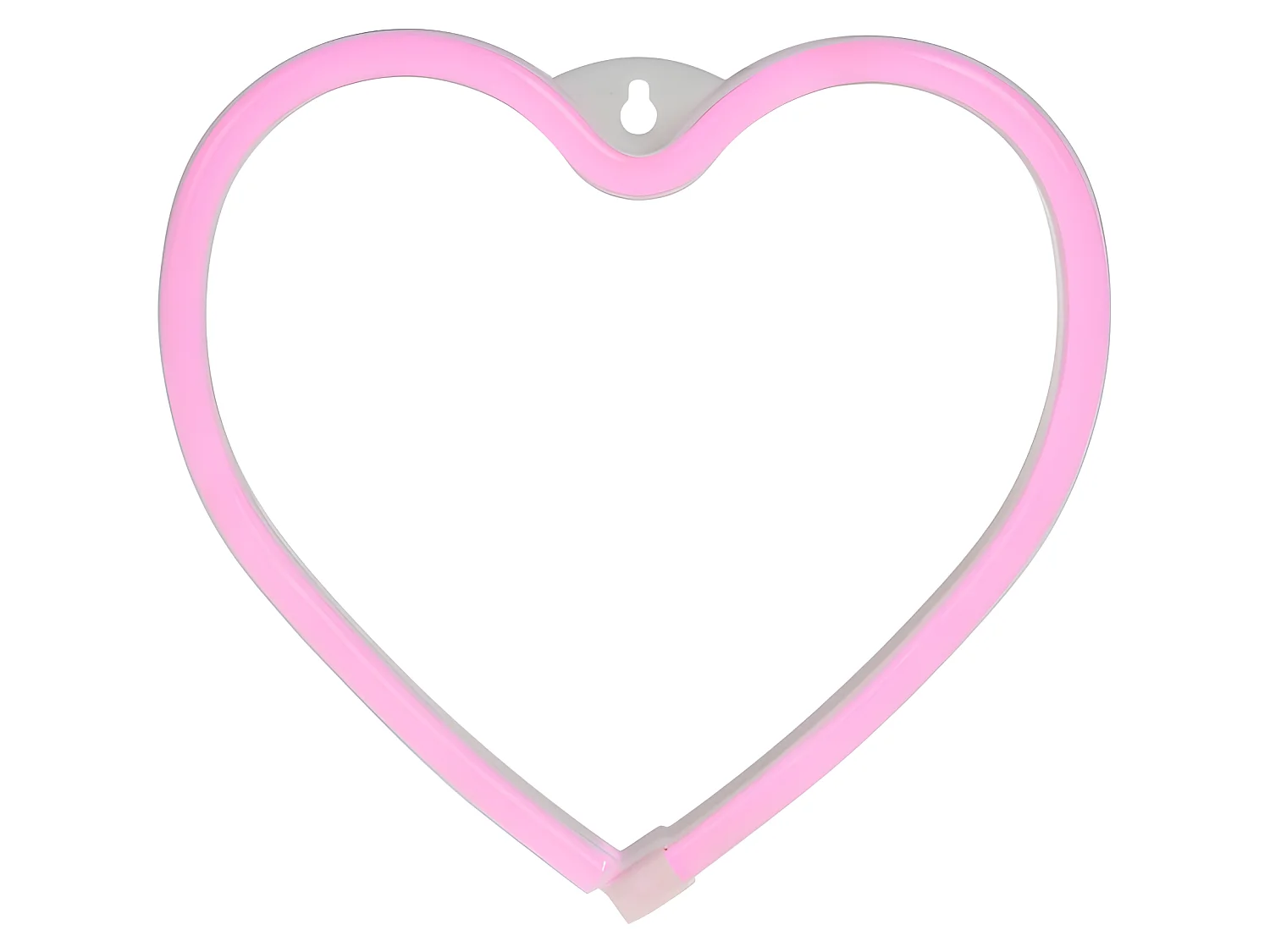 Néon mural à piles Cœur rose Ostaria