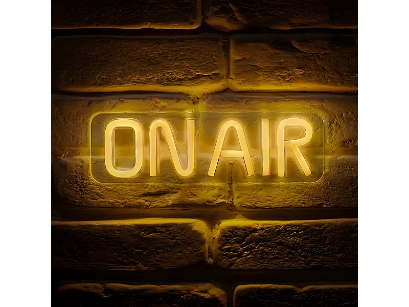 Néon mural USB On Air jaune Ostaria