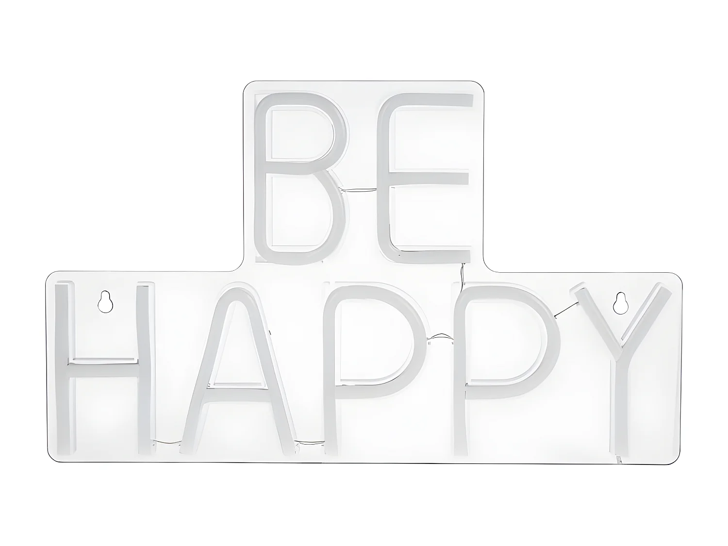 Néon mural USB Be Happy rose Ostaria